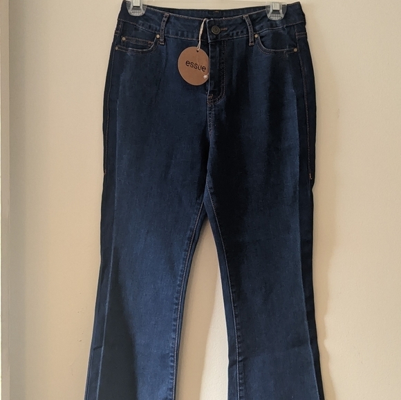 Essue NWT jegging, small, color strip, raw hem - Picture 1 of 11